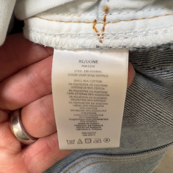 Re/Done 90s High-rise raw hem in light dusk destroy - Picture 6 of 6